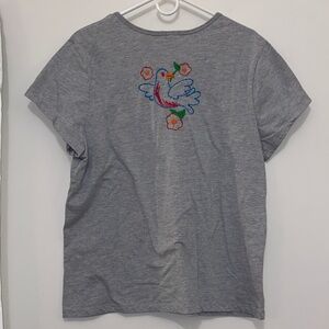 Embroidered Bird XXL Top